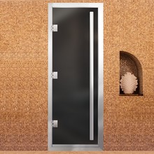 Дверь для хамама "Серая матовая"